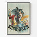Vintageposter för Bock Beer med utklädda getter