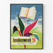 Postern för Bokveckan 1956 Illustration Blomma och Bok