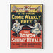 Vintageposter av Boston Herald söndag Jester Comic Weekly