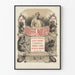 Vintageposter Bouffes Parisiens väggdekoration teater