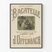 Vintageposter Opéra-Comique Bagatelle av J. Offenbach