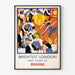 Vintageposter Brightest London Underground festlig väggdekoration