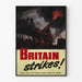 Vintage militär affisch från Storbritannien - Britain Strikes