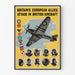 Vintageflygplansposter för allierade europeiska - Flygplansväggdekoration