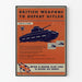 Vintage militär poster med brittiska tanks för väggdekoration
