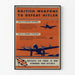 Vintageposter av brittiska flygvapnet Spitfire och Stirling