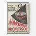 Vintage reklamposter för Broncosol - Retro medicinsk väggdekoration