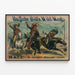 Vintageposter Buffalo Bill's Wild West Kurs Cowboy Mexikansk Indian — inramlat konstverk på väggen