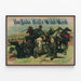 Vintageposter Buffalo Bill's Wild West för väggdekoration i västernstil — inramlat konstverk på väggen