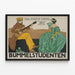 Retroposter Bummelstudenten - Vintage väggdekoration för tysk teater — inramlat konstverk på väggen
