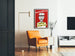 Vintage väggposter Button Your Lip försiktighetsmeddelande