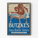 Vintageposter Butzkes Gas-Bade-Ofen för väggdekoration