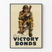 Vintageposter med Kanadensisk soldat och segerobligationer