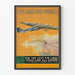 Vintageflygplansposter London-Moskva - Väggdekoration