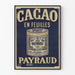 Vintage affisch Cacao Payraud i blad för väggdekoration