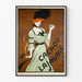 Vintageposter Cachou Lajaunie kvinna i stiliserad form