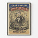 Vintageposter Café Concert des Ambassadeurs Fågelcharmören