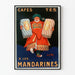 Vintageposter för kaféer och teer på Los Mandarines