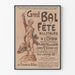 Vintageposter av Grand Bal och Militärfest på Operan 1896