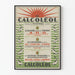 Vintageaffisch Le Calcoléol, vetenskaplig och näringsmässig dekorativ poster