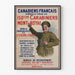 Vintage rekryteringsposter för 150:e Carabiniers Mont Royal