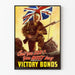 Vintageposter av brittisk soldat och segerband