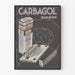 Vintageposter Carbagol Marinier - Retro väggdekoration för hälsa