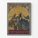 Väggposter i vintage stil av Carcassonne slott