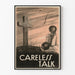 Vintage väggposter Careless Talk - Slagkraftig väggdekoration
