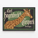 Vintageaffisch Carl Hagenbeck's Tierpark Stellingen Giraff — inramlat konstverk på väggen