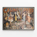 Vintageposter Casino de Paris 16 Rue de Clichy — inramlat konstverk på väggen