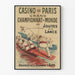 Vintageposter för Stora Världsmästerskapet i Joutes à la Lance vid Casino de Paris
