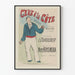 Vintageposter med sången "Ceux d’la Côte" av Marie Krysinska