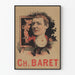 Vintageposter Ch. Baret för retro väggdekoration