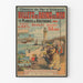 Vintageposter med badbiljetter för Bretagne-stränder
