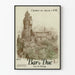 Vintageposter Bar-le-Duc Tour de l'Horloge Chemins de Fer de l'Est