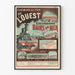 Vintageaffisch för West Railway Excursions och Badhus
