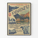 Vintageposter St Christau Basses Pyrénées - Väggdekoration med järnvägstema