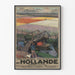 Vintageposter med blomfält i Holland – Naturlig väggdekoration