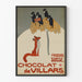 Vintageposter Chocolat de Villars väggdekoration