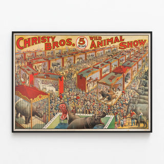 christy-bros-5-ring-wild-animal-show-circus-poster