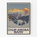Vintage poster för väggdekoration Chur-Arosa Bahn alpinskt landskap