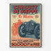 Vintageposter av Circuit de Dieppe - Rally, hastighet och eleganskonkurrens