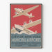 Vintageaffisch för New Yorks kommunala flygplatser