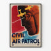 Vintageaffisch Civil Air Patrol väggdekoration för flygning