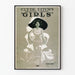 Vintageaffisch Clyde Fitchs största komedi "Girls - Miss Pam"