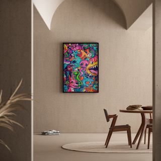Pop Art-tavla - Kromatisk explosion | Konsttryck Tavla Väggdekoration affisch kopia