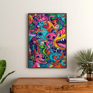 Pop Art-tavla - Kromatisk explosion | Konsttryck Tavla Väggdekoration affisch kopia