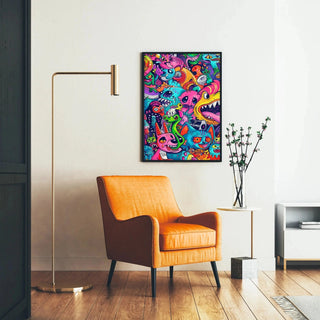 Pop Art-tavla - Kromatisk explosion | Konsttryck Tavla Väggdekoration affisch kopia