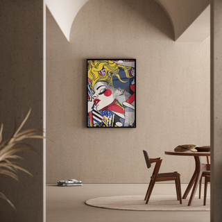 Pop Art-tavla, med titeln - Skönhet i rörelse | Konsttryck Tavla Väggdekoration affisch kopia